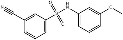 3-cyano-N-(3-methoxyphenyl)benzenesulfonamide Structure