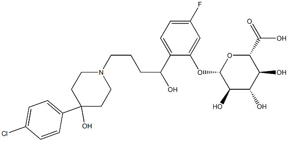 Haloperidol-1-hydroxy-2'-D-glucuronide 구조식 이미지
