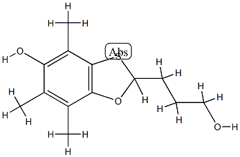 3-(5-hydroxy-4,6,7-trimethyl-1,3-benzoxathiazol-2-yl)propanol Structure