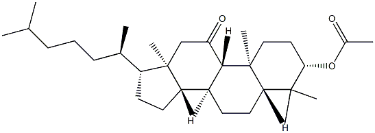 3β-(아세틸옥시)-5α-라노스탄-11-온 구조식 이미지