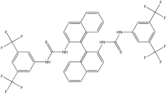N,N''-(1R)-[1,1'-binaphthalene]-2,2'-diylbis[N'-[3,5-bis(trifluoromethyl)phenyl]-Thiourea Structure