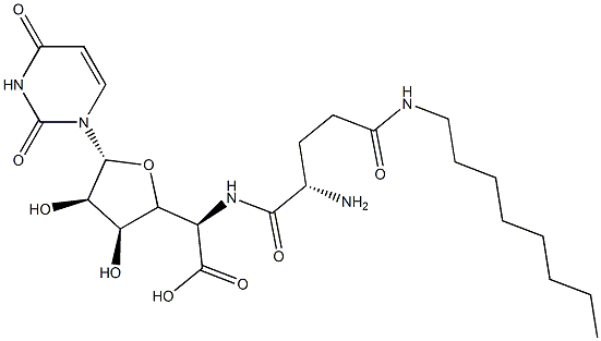 N(gamma)-(Octyl)glutaminyl-uracil polyoxin C Structure