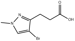 3-(4-Bromo-1-methyl-1H-pyrazol-5-yl)propanoic acid 구조식 이미지