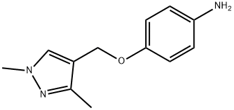 Benzenamine,  4-[(1,3-dimethyl-1H-pyrazol-4-yl)methoxy]- Structure