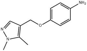 Benzenamine,  4-[(1,5-dimethyl-1H-pyrazol-4-yl)methoxy]- 구조식 이미지