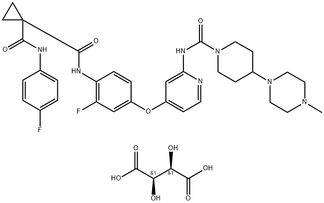 Golvatinib tartrate 구조식 이미지