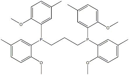 1,1'-(1,3-Propanediyl)bis[1,1-bis(2-methoxy-5-methylphenyl)phosphine] 구조식 이미지