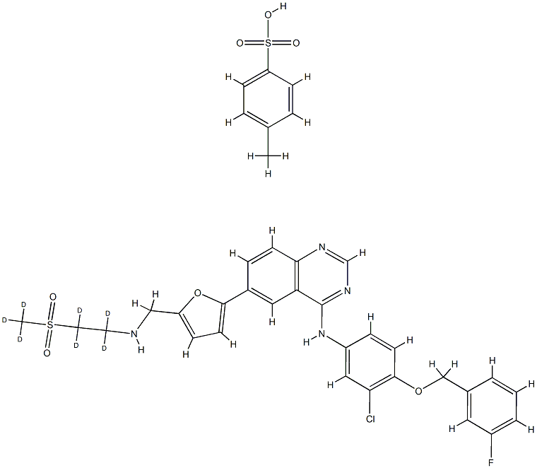 라파티닙-d7디토실레이트 구조식 이미지