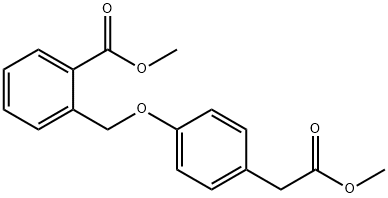 Benzeneacetic acid, 4-[[2-(methoxycarbonyl)phenyl]methoxy]-, methyl ester Structure