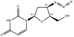 2,4(1H,3H)-Pyrimidinedione,1-(3-azido-2,3-dideoxy-b-D-threo-pentofuranosyl)- 구조식 이미지