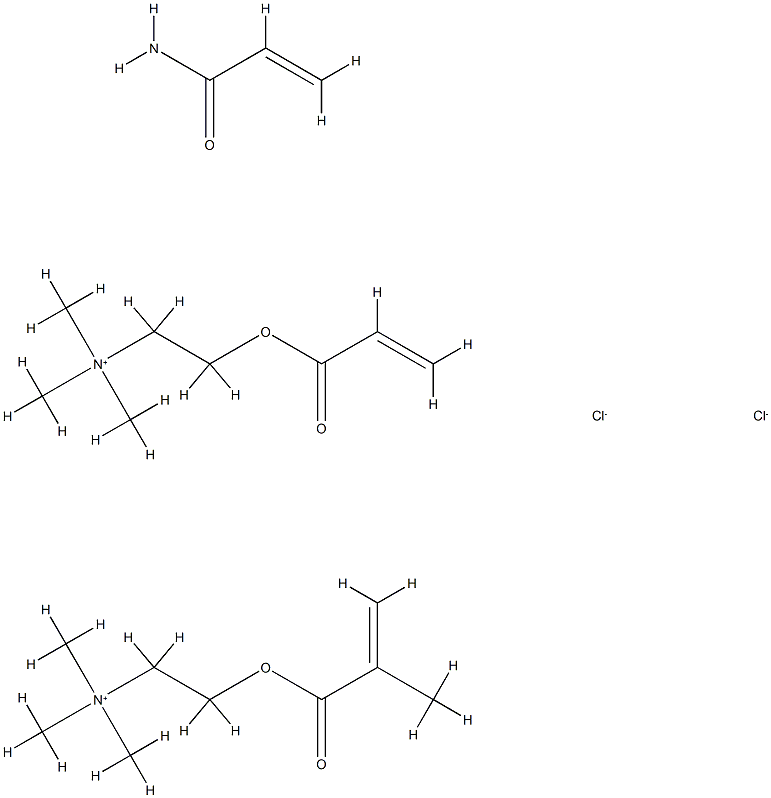 2-프로펜아마이드 및 N,N,N-트라이메틸-2-[1-옥소-2-프로페닐)옥시] 에탄아미늄 클로라이드와 결합한 에탄아미늄, N,N,N-트라이메틸-2-[(2-메틸-1-옥소프로페닐)옥시], 클로라이드 구조식 이미지