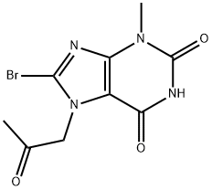 8-bromo-3-methyl-7-(2-oxopropyl)-3,7-dihydro-1H-purine-2,6-dione 구조식 이미지