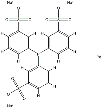 [[3,3',3''-(Phosphinidyne-κP)tris[benzenesulfonato]](3-)]-Palladate(3-) SodiuM Structure