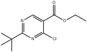 ethyl 2-tert-butyl-4-chloropyrimidine-5-carboxylate 구조식 이미지