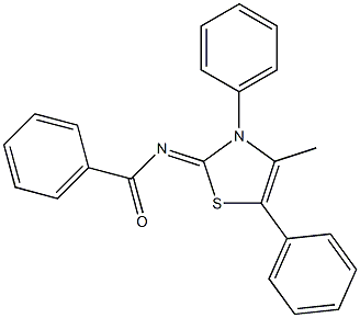 N-(4-METHYL-3,5-DIPHENYL-3H-THIAZOL-2-YLIDENE)-BENZAMIDE 구조식 이미지