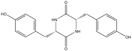 cyclo(L-tyrosyl-L-tyrosyl) 구조식 이미지