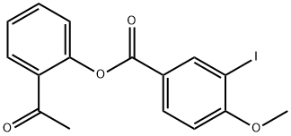 2-acetylphenyl 3-iodo-4-methoxybenzoate 구조식 이미지