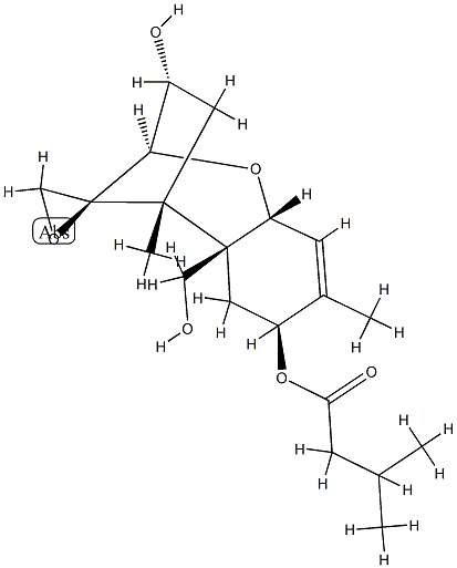 12,13-Epoxytrichothec-9-ene-3α,8α,15-triol 8-(3-methylbutyrate) 구조식 이미지
