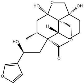 (1S,6aβ,10aS,11R)-7β-[(S)-2-(3-Furyl)-2-hydroxyethyl]hexahydro-1β,3aα-dihydroxy-11-methyl-1,7-ethanofuro[3,4-i][2]benzopyran-8(3H)-one 구조식 이미지