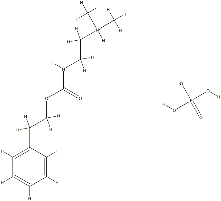 디히드록시-옥시도-옥소-포스포란,디메틸-[2-(페네틸옥시카르보닐아민o)에틸]아자늄 구조식 이미지
