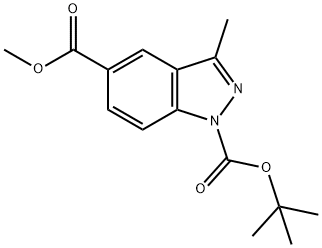 1015068-75-3 1H-Indazole-1,5-dicarboxylic acid, 3-Methyl-, 1-(1,1-diMethylethyl) 5-Methyl ester