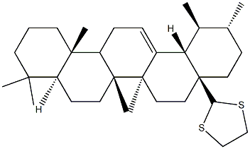 2-(28-Norurs-12-en-17-yl)-1,3-dithiolane 구조식 이미지