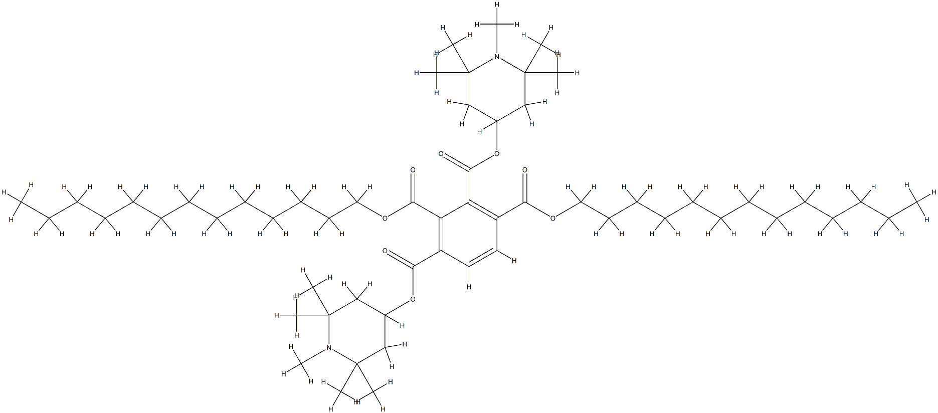1,2,3,4-부탄에트라카복실산 혼합 1,2,2,6,6-펜타메틸-4-피페리디닐 및 트리데실 테트라에스테르 구조식 이미지