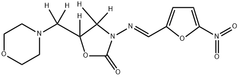 5-(4-Morpholinylmethyl-d<sub>2</sub>)-3-[[(5-nitro-2-furanyl)methylene]amino]-2-oxazolidinone-4,4,5-d<sub>3</sub> Structure