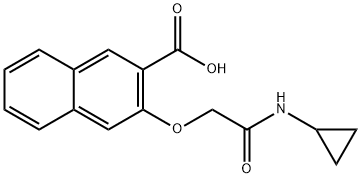 3-[(cyclopropylcarbamoyl)methoxy]naphthalene-2-carboxylic acid Structure