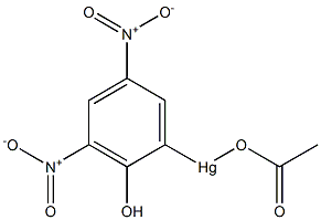 3,5-DINITRO-2-HYDROXYPHENYLMERCURY(II)ACETATE Structure