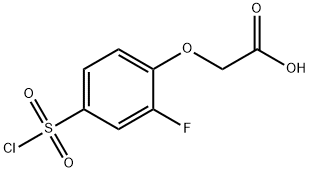 [4-(chlorosulfonyl)-2-fluorophenoxy]acetic acid Structure