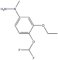 1-([4-(difluoromethoxy)-3-ethoxyphenyl]methyl)hydrazine 구조식 이미지