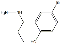 4-bromo-2-(1-hydrazinylpropyl)phenol Structure