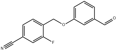 3-fluoro-4-[(3-formylphenoxy)methyl]benzonitrile 구조식 이미지