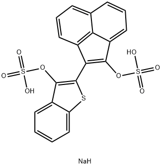 2-[2-(Sodiosulfooxy)acenaphthylen-1-yl]benzo[b]thiophen-3-ol (sulfuric acid sodium) salt Structure