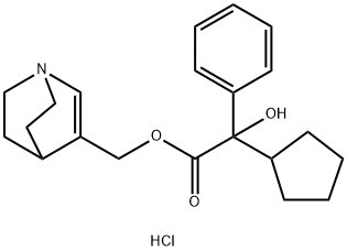 MANDELIC ACID, alpha-CYCLOPENTYL-, (1-AZABICYCLO(2.2.2)OCT-2-EN-3-YL)M ETHYL ESTE Structure