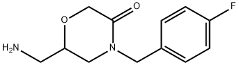 6-(AMINOMETHYL)-4-(4-FLUOROBENZYL)MORPHOLIN-3-ONE 구조식 이미지