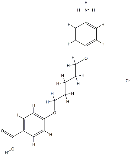Benzoic acid,4-[[5-(4-aminophenoxy)pentyl]oxy]-, hydrochloride (1:1) Structure