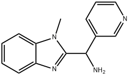 C-(1-Methyl-1H-benzoimidazol-2-yl)-C-pyridin-3-yl-methylamine 구조식 이미지