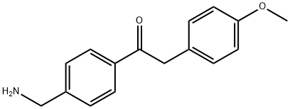 1-(4-AMINOMETHYL-PHENYL)-2-(4-METHOXY-PHENYL)-ETHANONE Structure