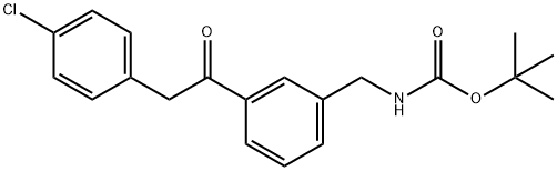 (3-[2-(4-CHLORO-PHENYL)-ACETYL]-BENZYL)-CARBAMIC ACID TERT-BUTYL ESTER Structure