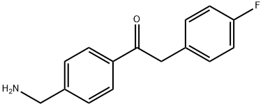 1-(4-AMINOMETHYL-PHENYL)-2-(4-FLUORO-PHENYL)-ETHANONE Structure