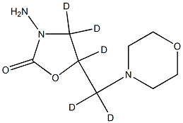 3-Amino-5-(4-morpholinylmethyl-d<sub>2</sub>)-2-Oxazolidinone-4,4,5-d<sub>3</sub> Structure