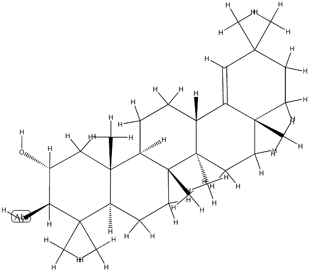 올린-18-엔-2α,3β-디올 구조식 이미지