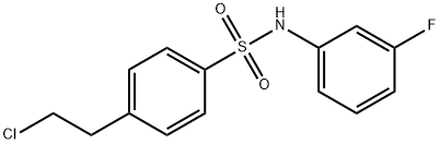 4-(2-CHLOROETHYL)-N-(3-FLUOROPHENYL)-BENZENESULFONAMIDE 구조식 이미지