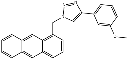 1-(1-ANTHRACENYLMETHYL)-4-(3-METHOXYPHENYL)-1H-[1,2,3]TRIAZOLE 구조식 이미지