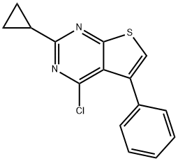4-chloro-2-cyclopropyl-5-phenylthieno[2,3-d]pyrimidine 구조식 이미지