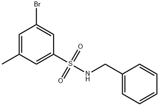 N-Benzyl-3-broMo-5-MethylbenzenesulfonaMide Structure