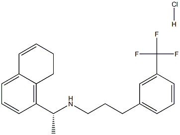1-NaphthaleneMethanaMine, 7,8-dihydro-α-Methyl-N-[3-[3-(trifluoroMethyl)phenyl]propyl]-, hydrochloride (1:1), (αR)- 구조식 이미지