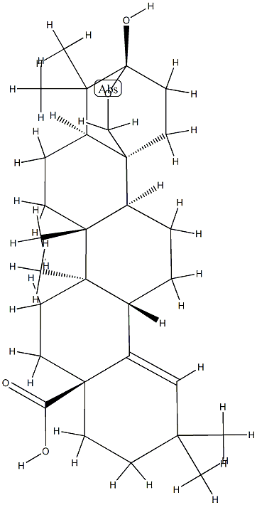 3β,25-Epoxy-3-hydroxyolean-18-en-28-oic acid 구조식 이미지